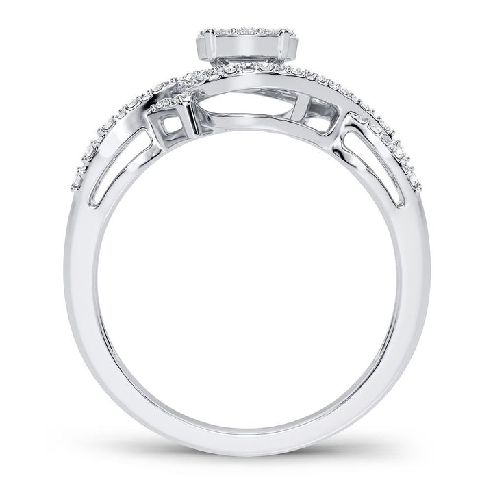 14K White Gold 0.25CT Lab Diamond Engagement Ring