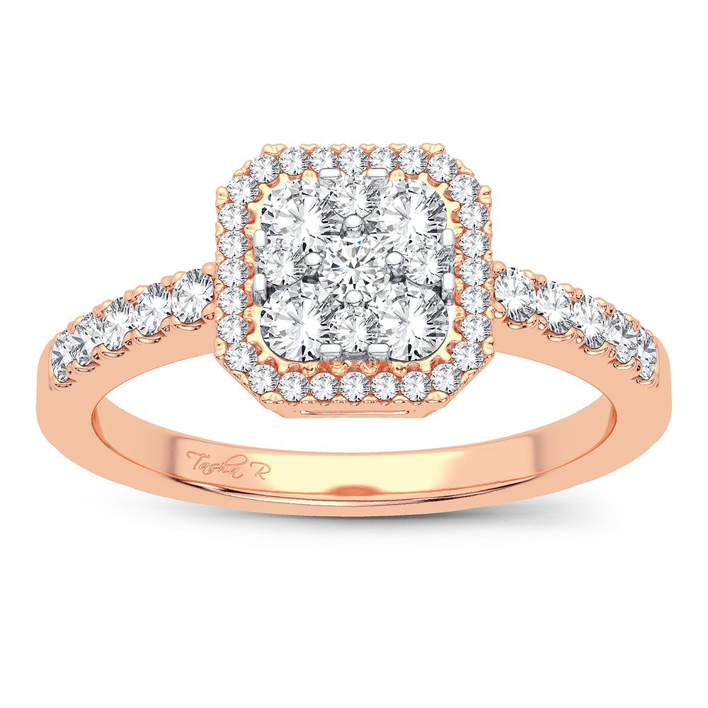 Romantic Rose Gold Lab Diamond Engagement Ring (0.5 CT)