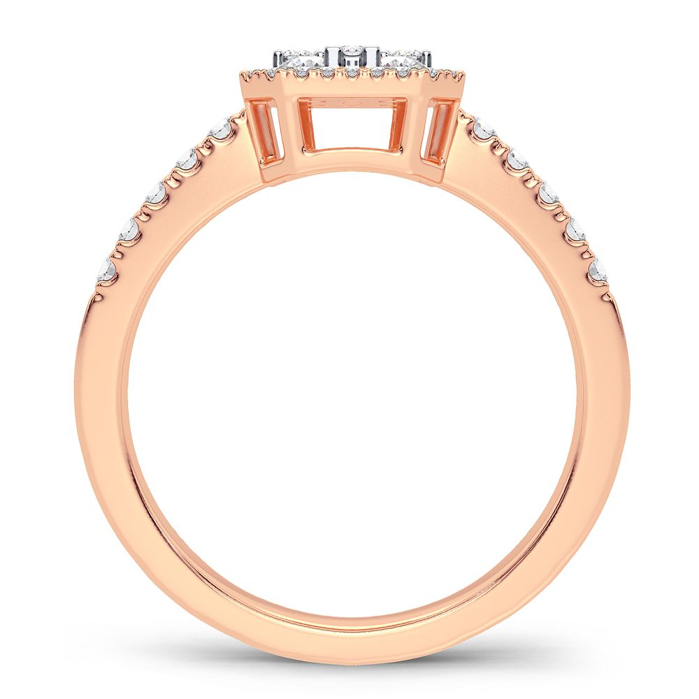 Romantic Rose Gold Lab Diamond Engagement Ring (0.5 CT)