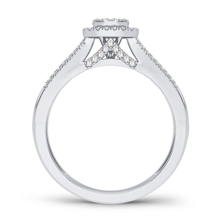 Timeless 10k White Gold Lab Diamond Engagement Ring (0.45CT)
