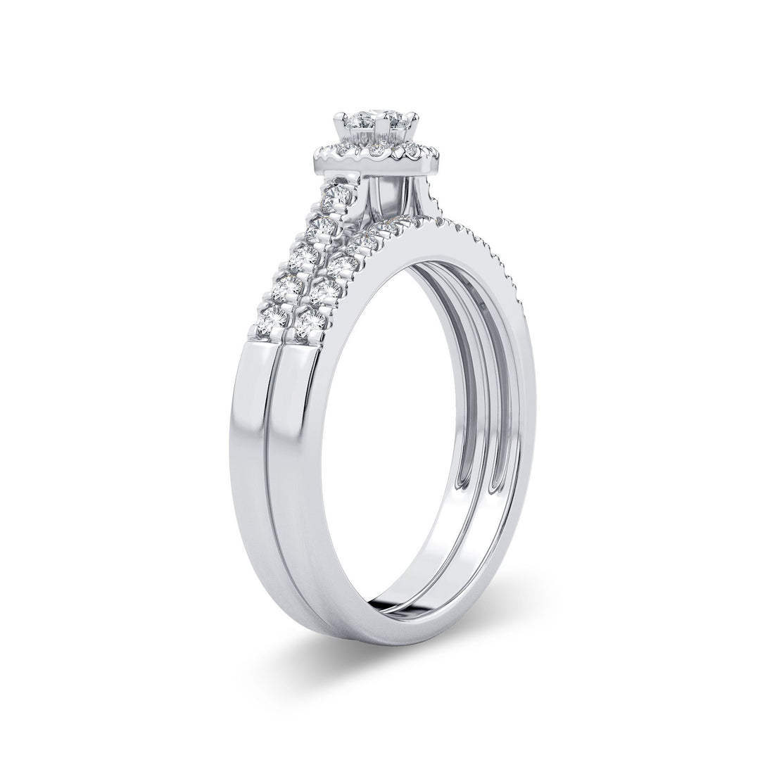 Elegant 14K White Gold 0.52CT Lab Diamond Engagement Ring