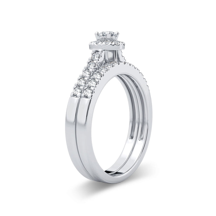 Elegant 14K White Gold 0.52CT Lab Diamond Engagement Ring