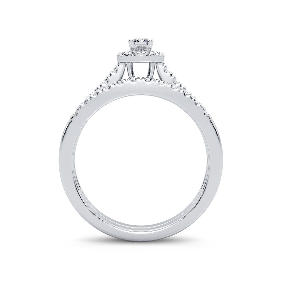 Elegant 14K White Gold 0.52CT Lab Diamond Engagement Ring
