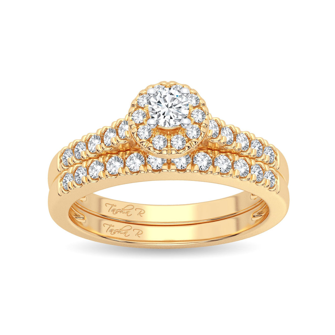 14K Yellow Gold 0.52CT Lab Diamond Womens Bridal Ring