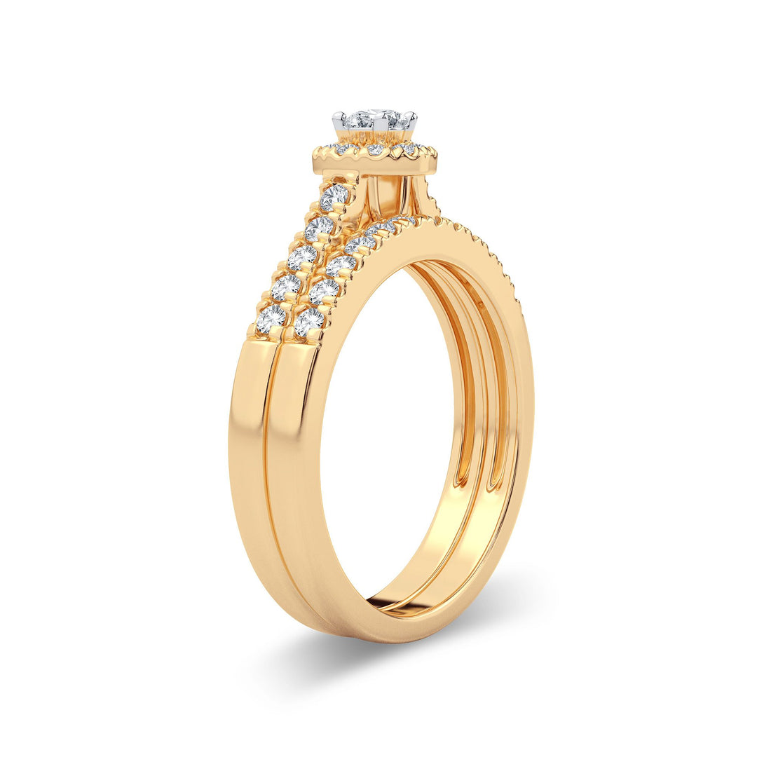 14K Yellow Gold 0.52CT Lab Diamond Womens Bridal Ring