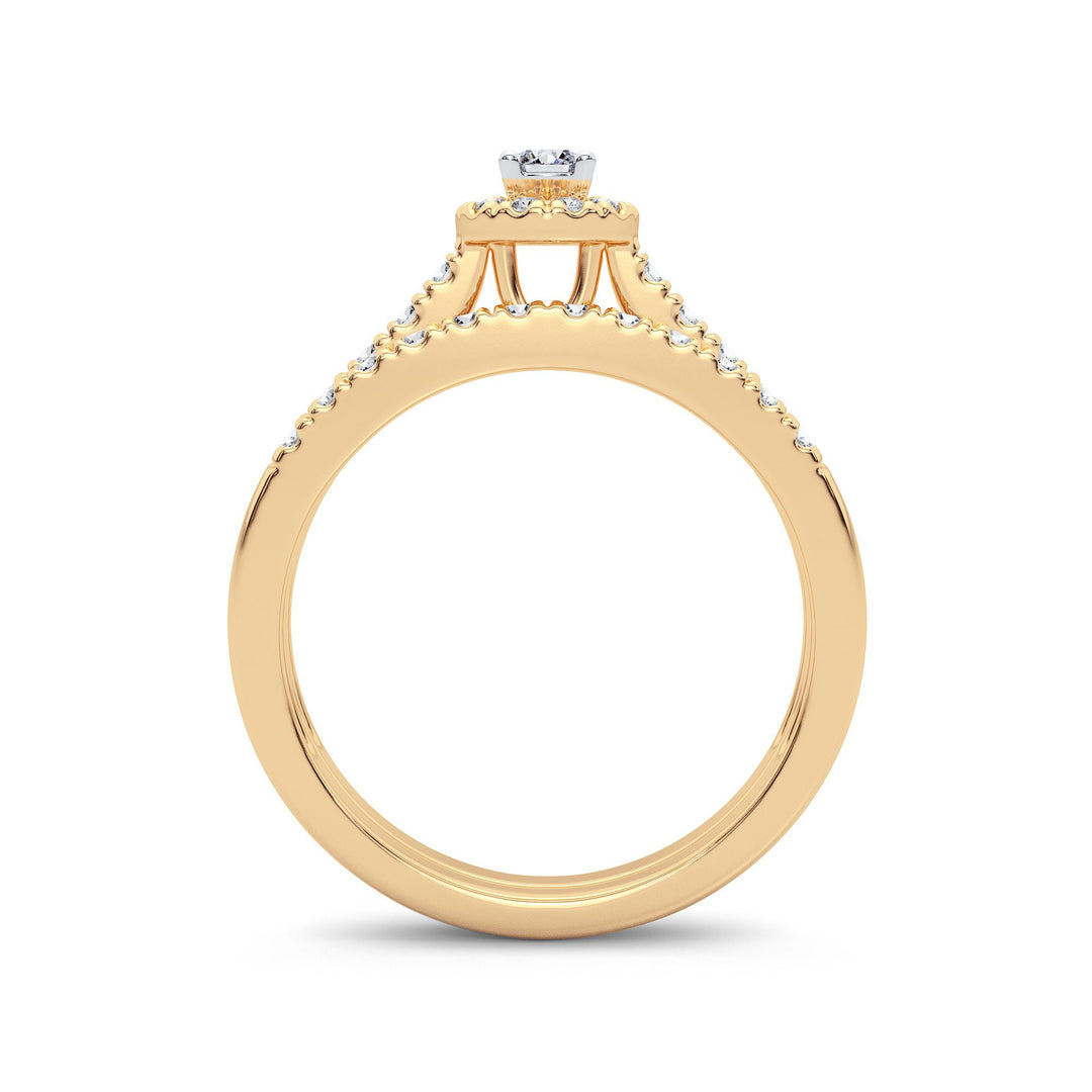 14K Yellow Gold 0.52CT Lab Diamond Womens Bridal Ring
