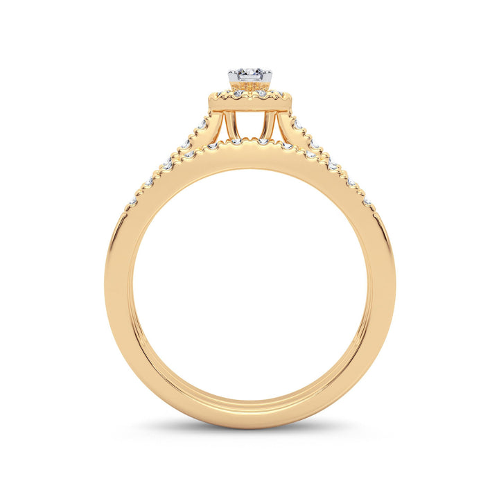 14K Yellow Gold 0.52CT Lab Diamond Womens Bridal Ring