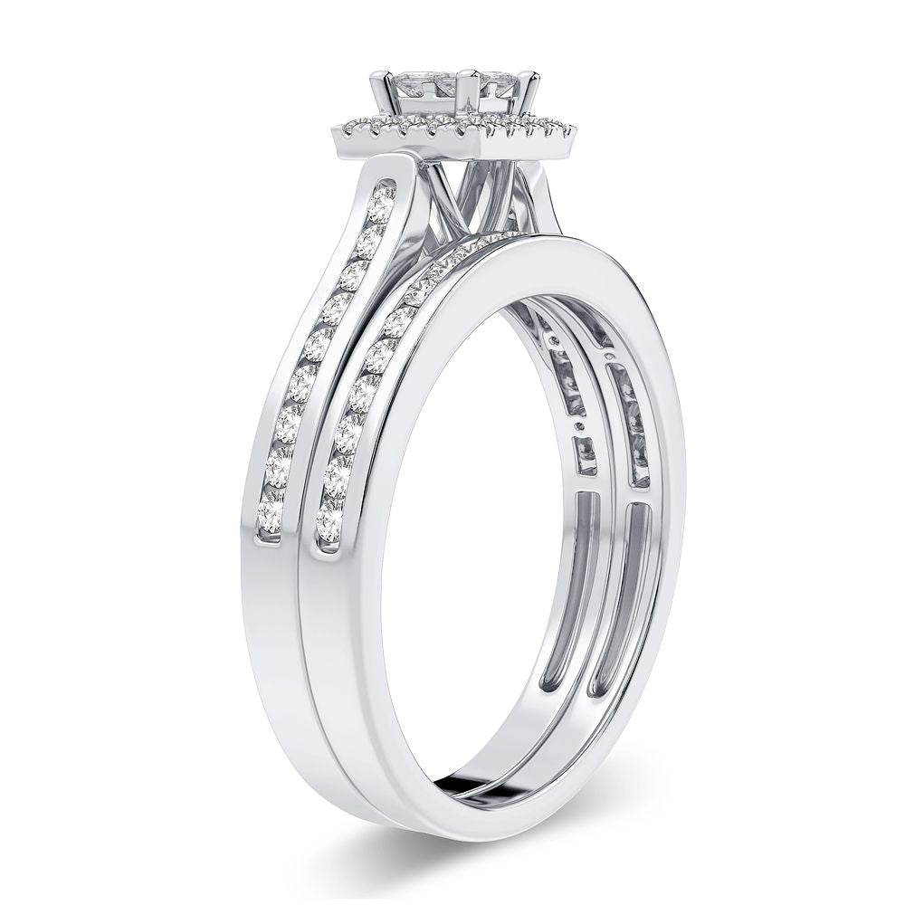 Timeless 10k White Gold 0.42CT Lab Diamond Ring