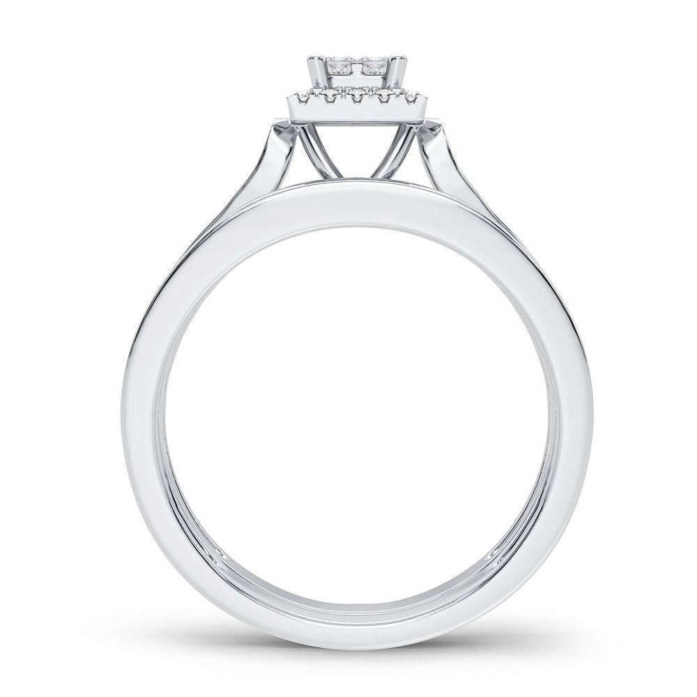 Timeless 10k White Gold 0.42CT Lab Diamond Ring