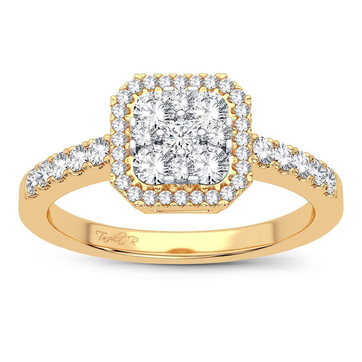 14K Yellow Gold Lab Diamond Engagement Ring (0.5 CT)