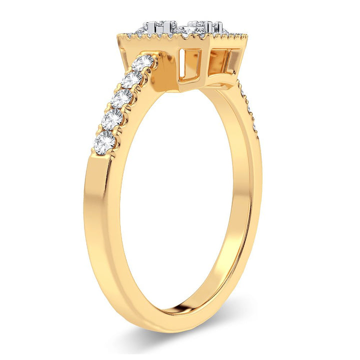14K Yellow Gold Lab Diamond Engagement Ring (0.5 CT)
