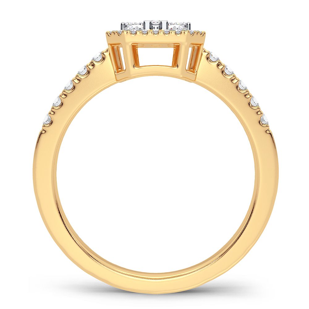 14K Yellow Gold Lab Diamond Engagement Ring (0.5 CT)