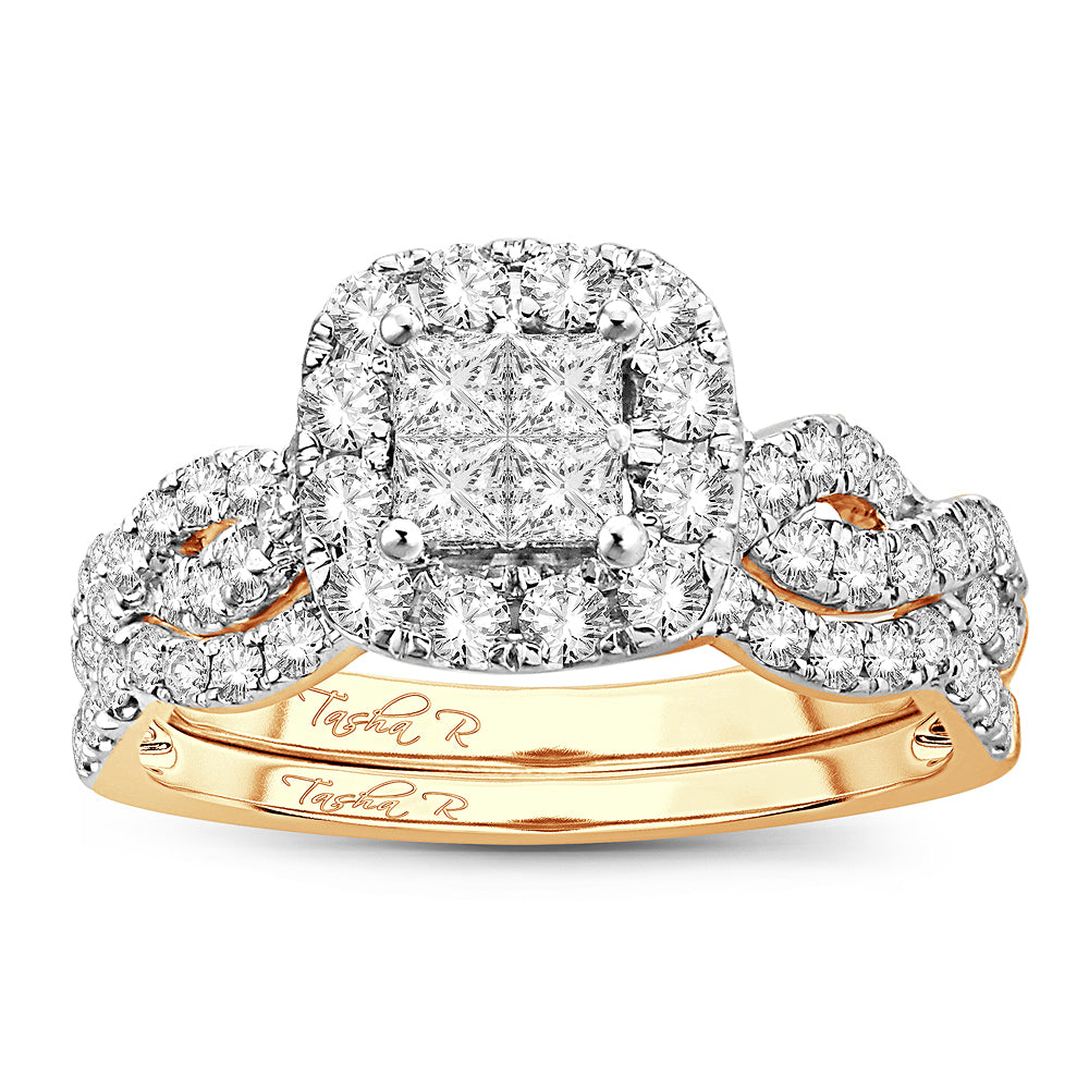 Brilliant 14K Yellow Gold 1CT Lab Diamond Engagement Ring