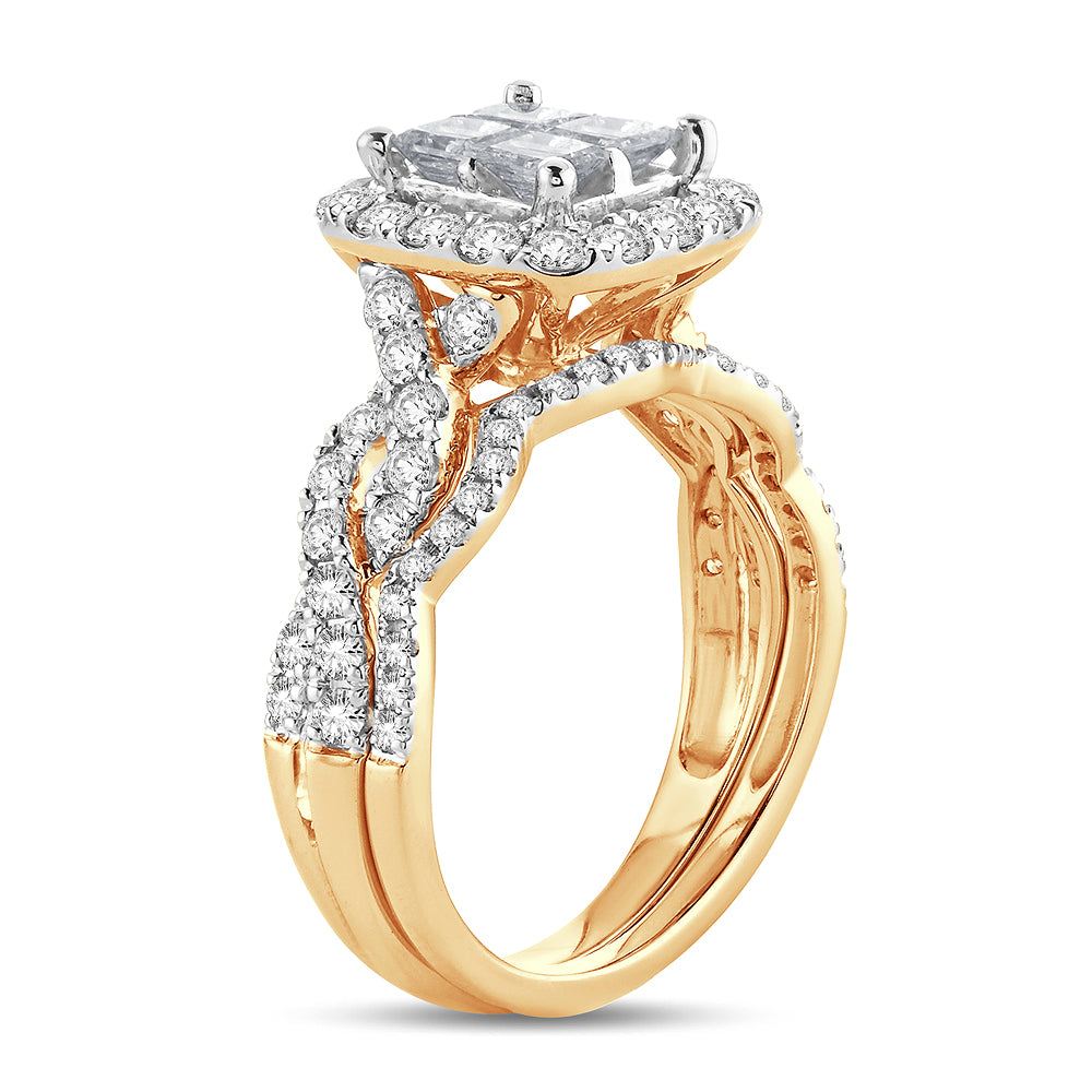 14K Yellow Gold 1.75ct Lab Diamond Engagement Ring