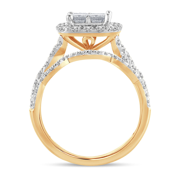 14K Yellow Gold 1.75ct Lab Diamond Engagement Ring