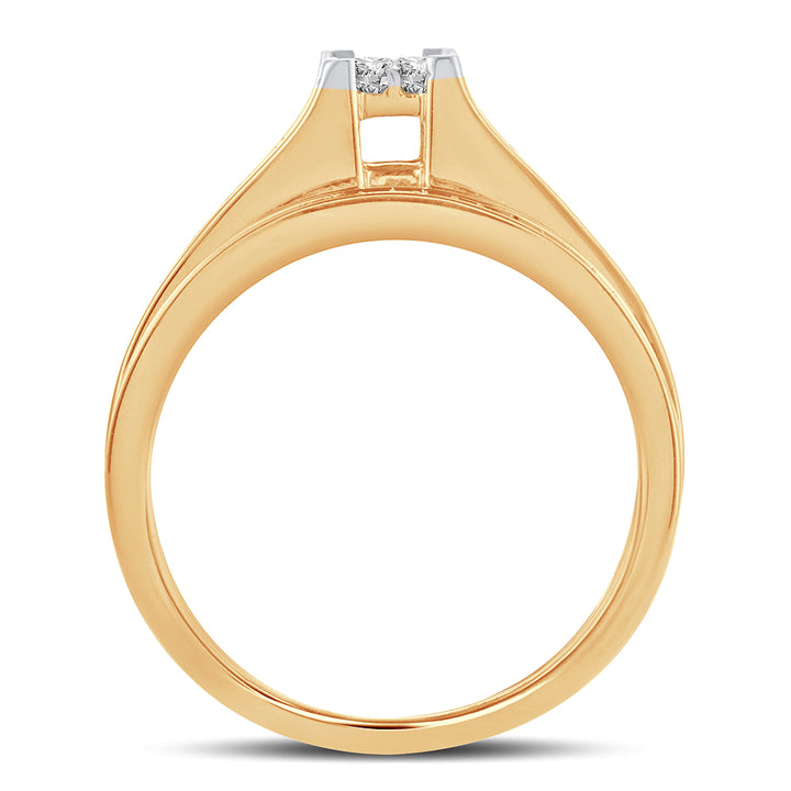 10k Yellow Gold Lab Diamond Bridal Ring - Timeless Elegance
