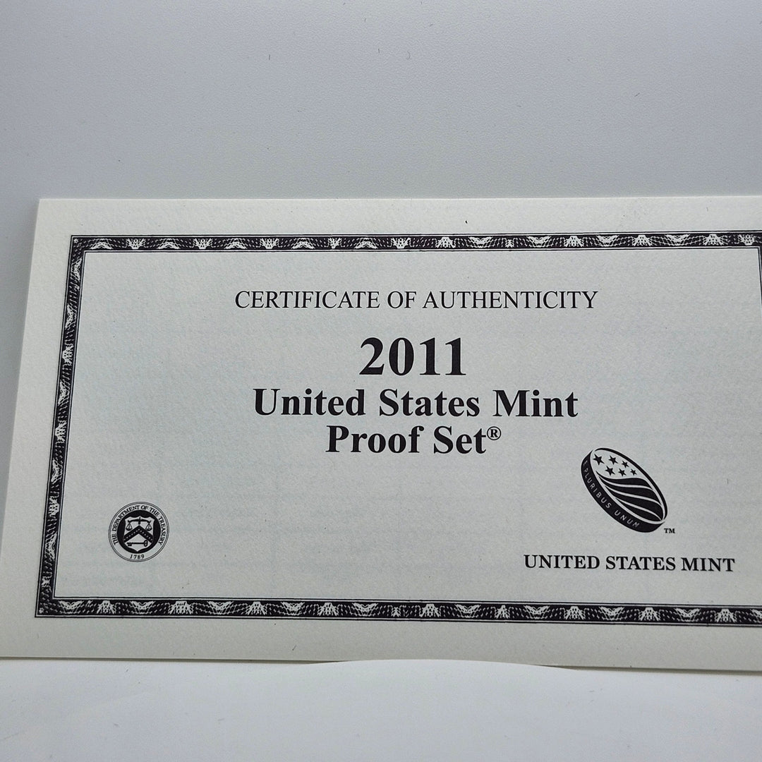 2011-S United States Mint Proof Set 14-Coin Original Packaging OGP COA Black Box
