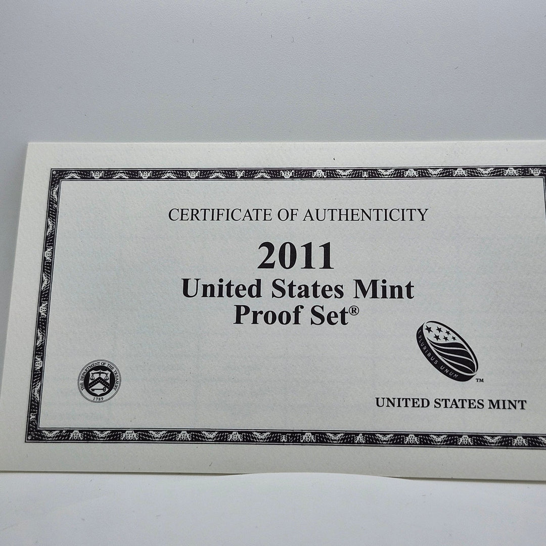 2011-S United States Mint Proof Set 14-Coin Original Packaging OGP COA Black Box