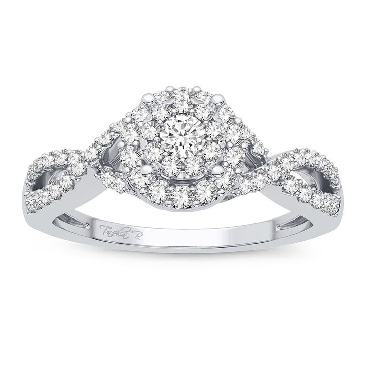 Timeless 14k White Gold Lab Diamond Engagement Ring (0.38CT)