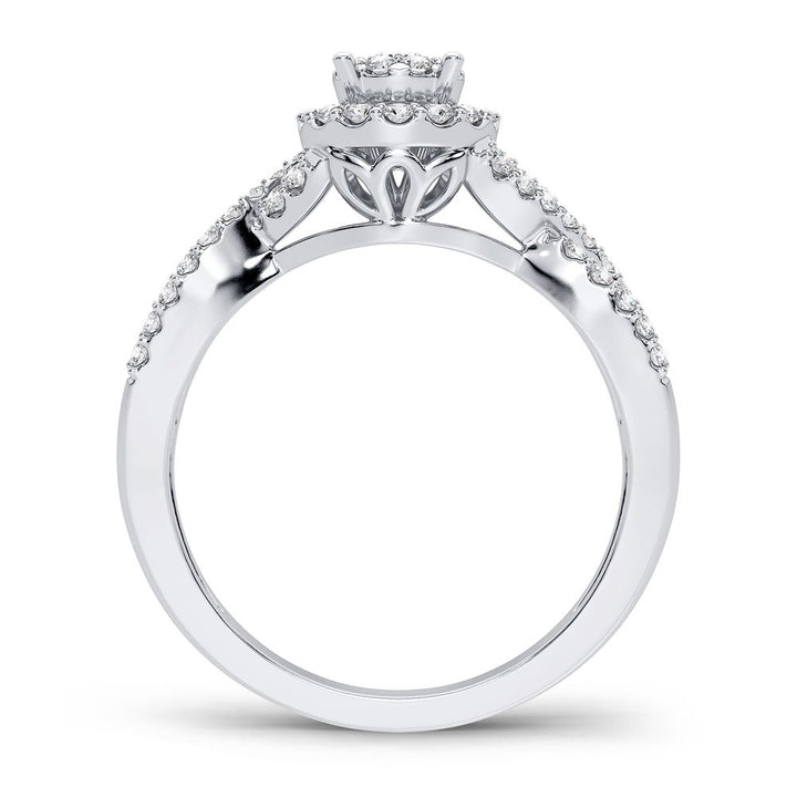 Timeless 14k White Gold Lab Diamond Engagement Ring (0.38CT)