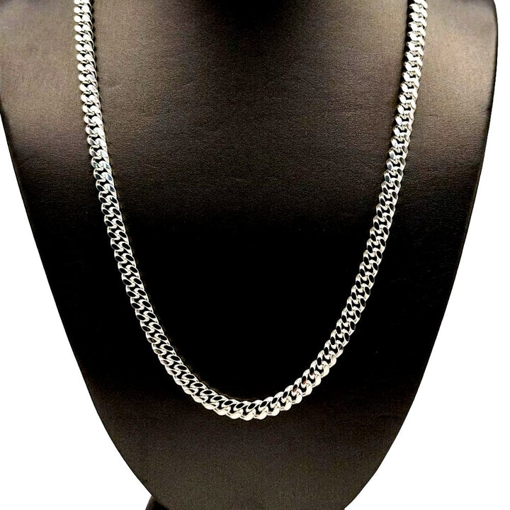 925 sterling silver Cuban Chain Necklace 22" C
