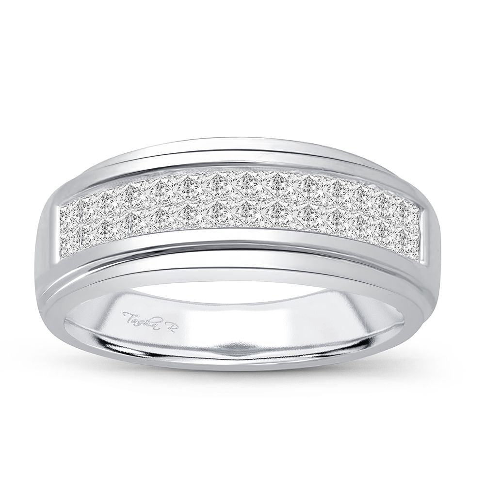 Exquisite 14K 0.96CT DIAMOND MENS BAND