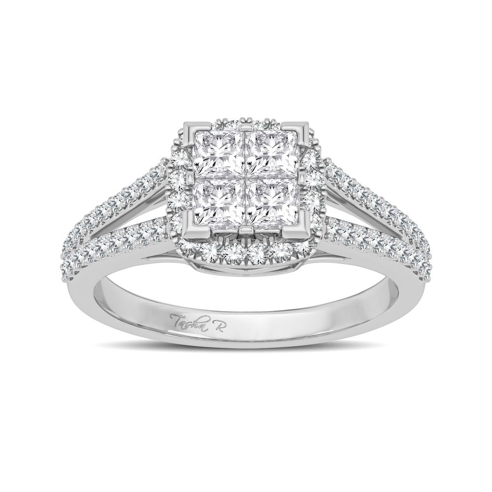 Timeless 14k White Gold Lab Diamond Engagement Ring (0.62CT)