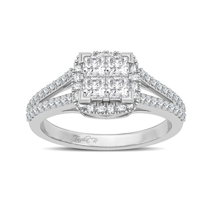 Timeless 14k White Gold Lab Diamond Engagement Ring (0.62CT)