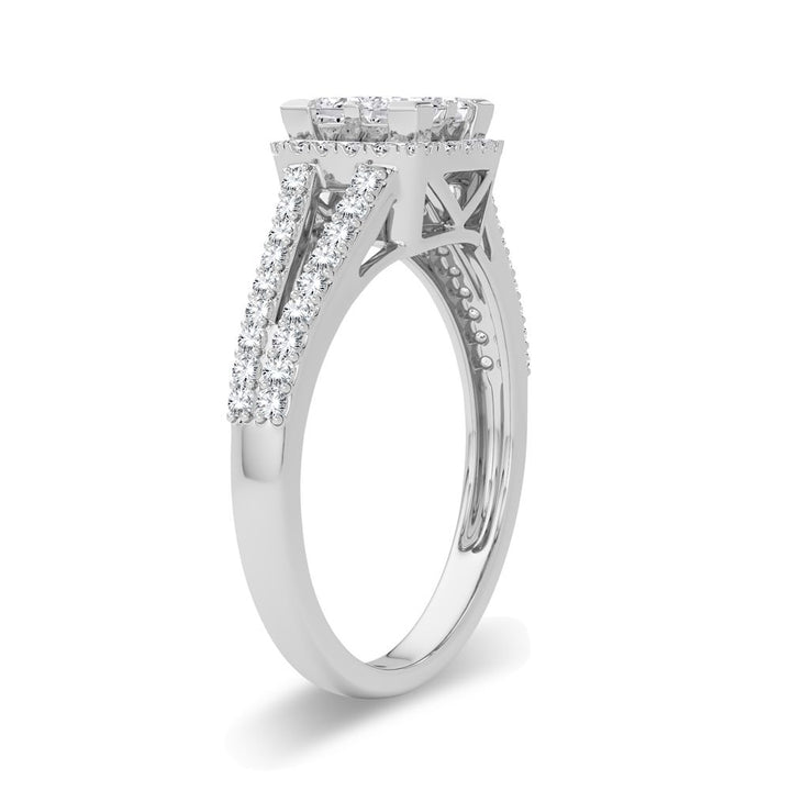 Timeless 14k White Gold Lab Diamond Engagement Ring (0.62CT)