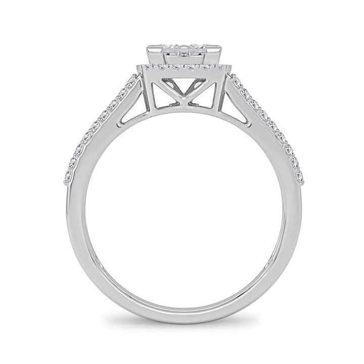 Timeless 14k White Gold Lab Diamond Engagement Ring (0.62CT)