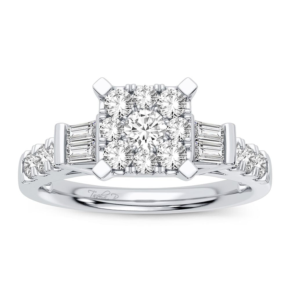 Luminous 14k White Gold Lab Diamond Engagement Ring