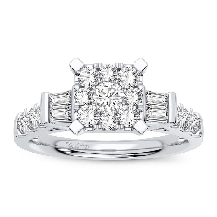 Luminous 14k White Gold Lab Diamond Engagement Ring