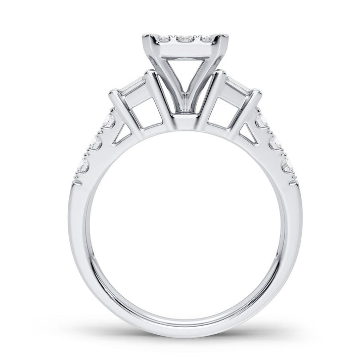 Luminous 14k White Gold Lab Diamond Engagement Ring