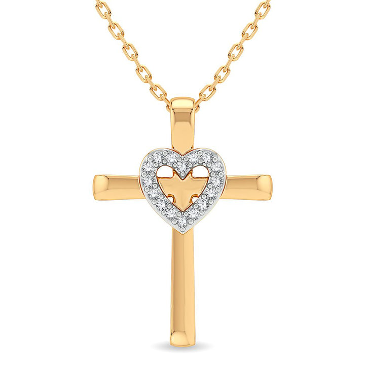 14K 0.06CT Diamond Pendant
