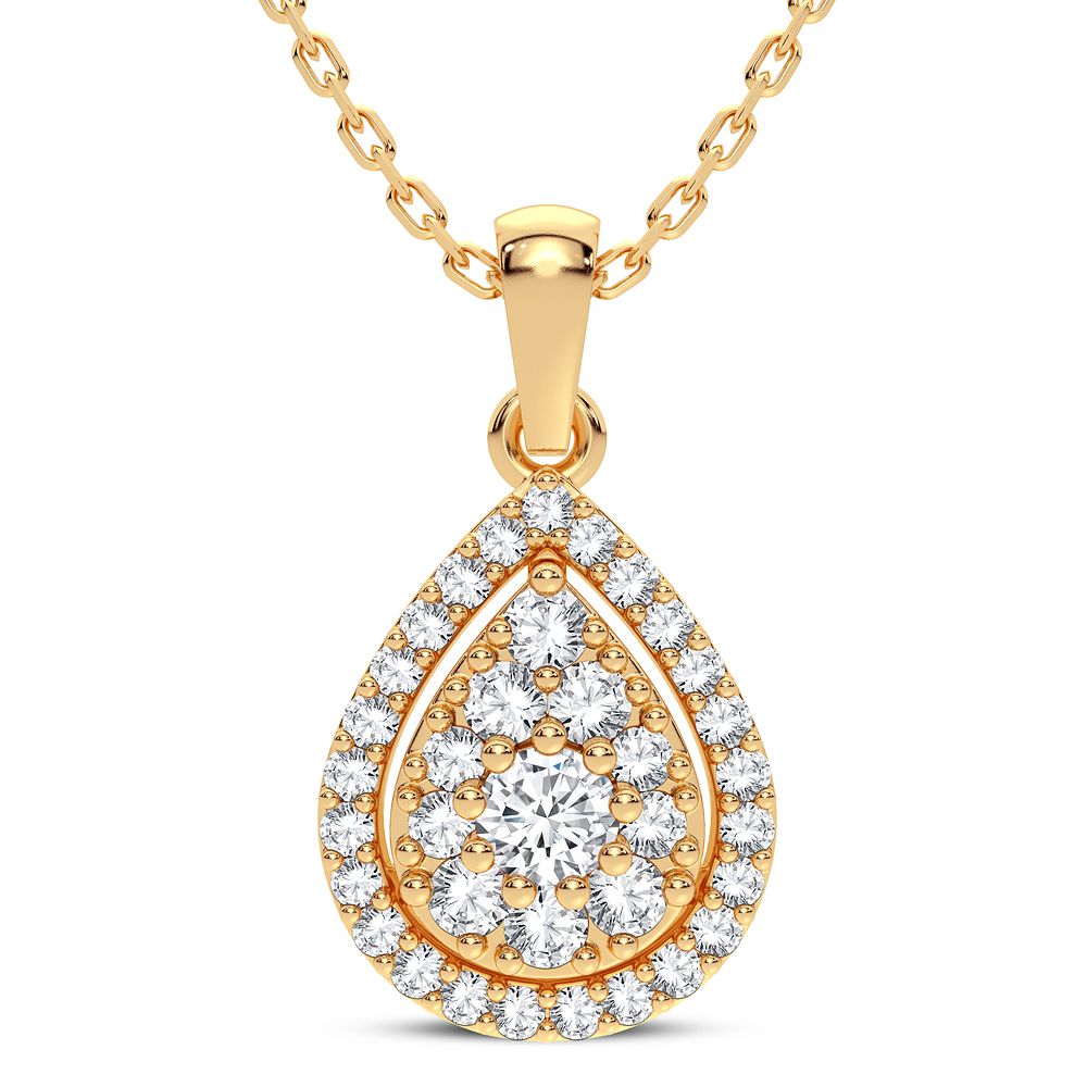 14K Yellow Gold 0.30CT Diamond Pendant