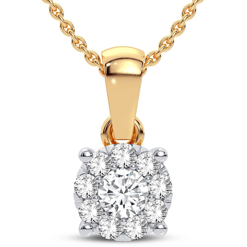 14K Yellow Gold 0.25CT Diamond Pendant