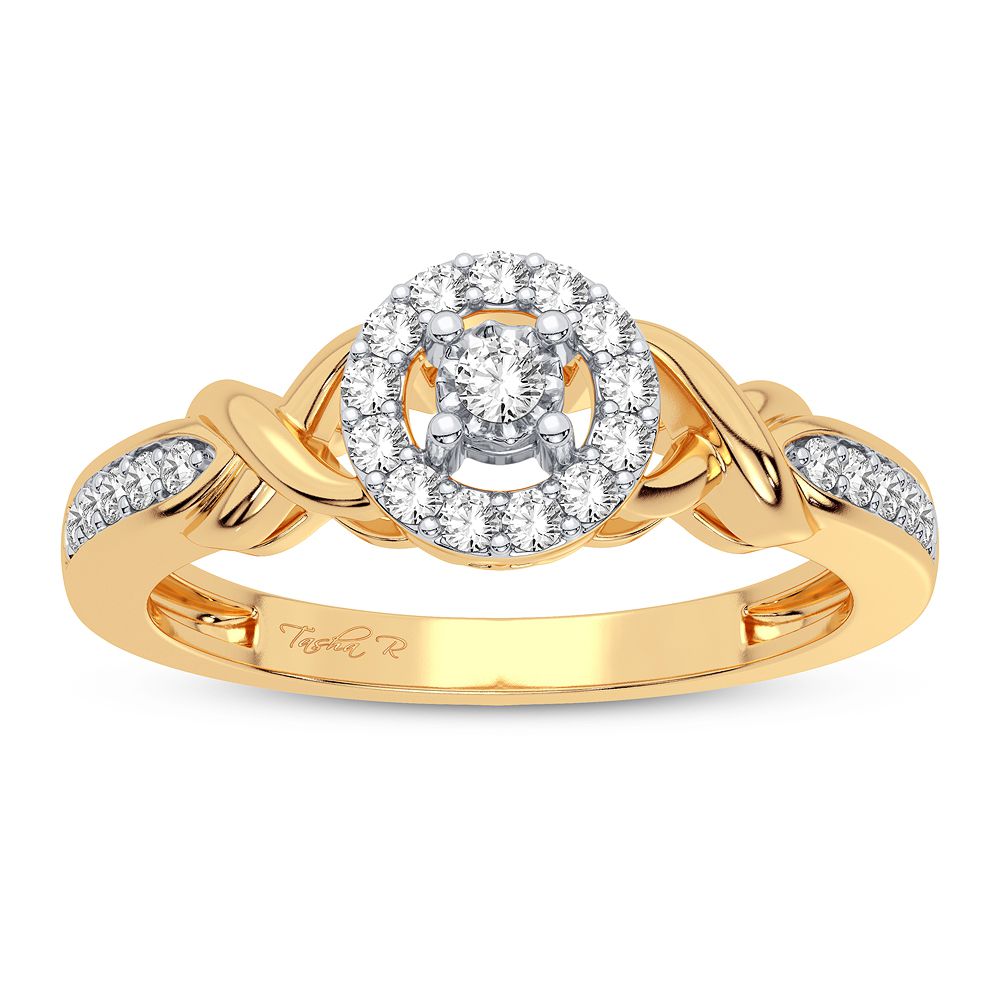 14K Yellow Gold 0.17CT Diamond Ring