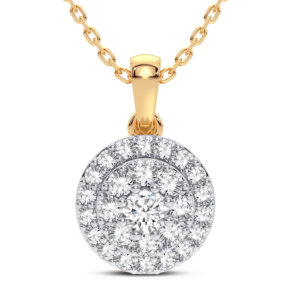 Timeless 14K Yellow Gold Diamond Pendant for Her