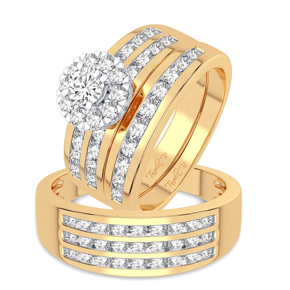 14K Yellow Gold 1.50CT Lab Diamond Womens Bridal Ring