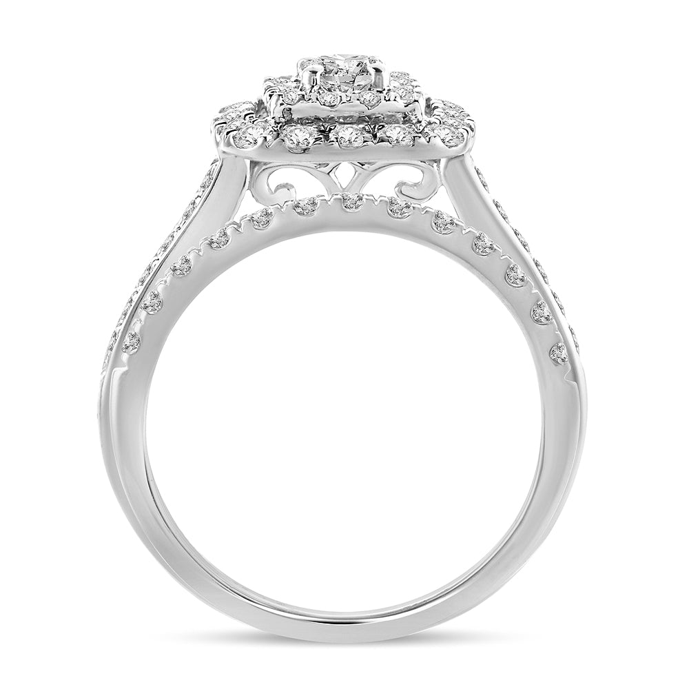 Brilliant 14k White Gold Lab Diamond Engagement Ring (1.00CT)