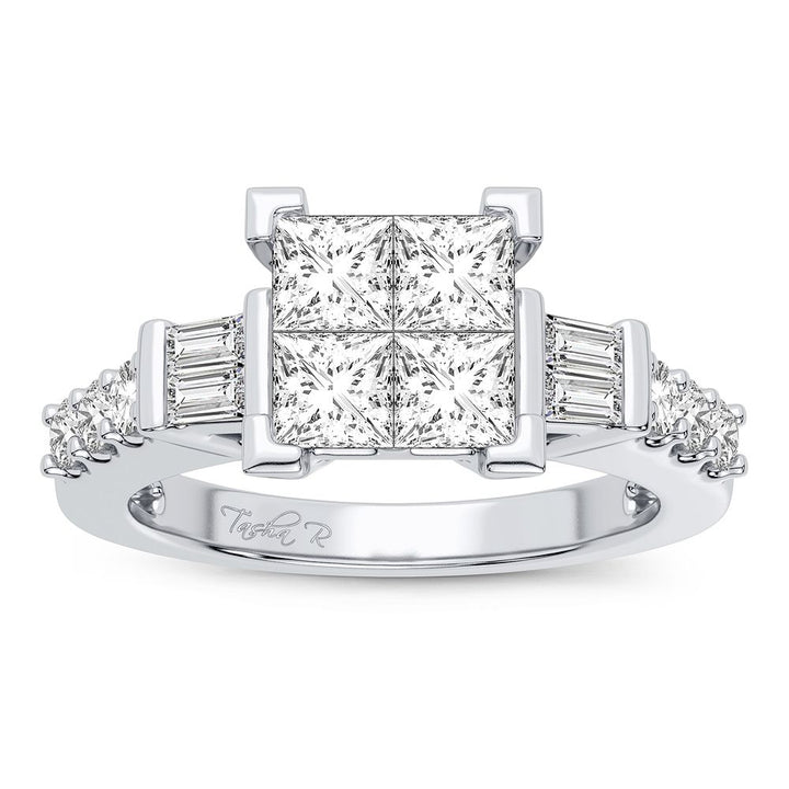 Brilliant 14k White Gold 1.25CT Lab Diamond Ring