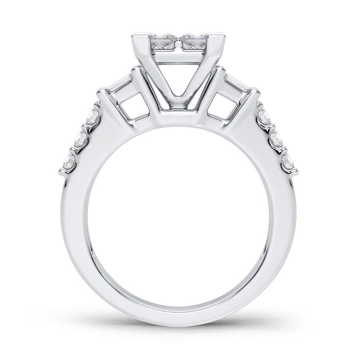 Brilliant 14k White Gold 1.25CT Lab Diamond Ring