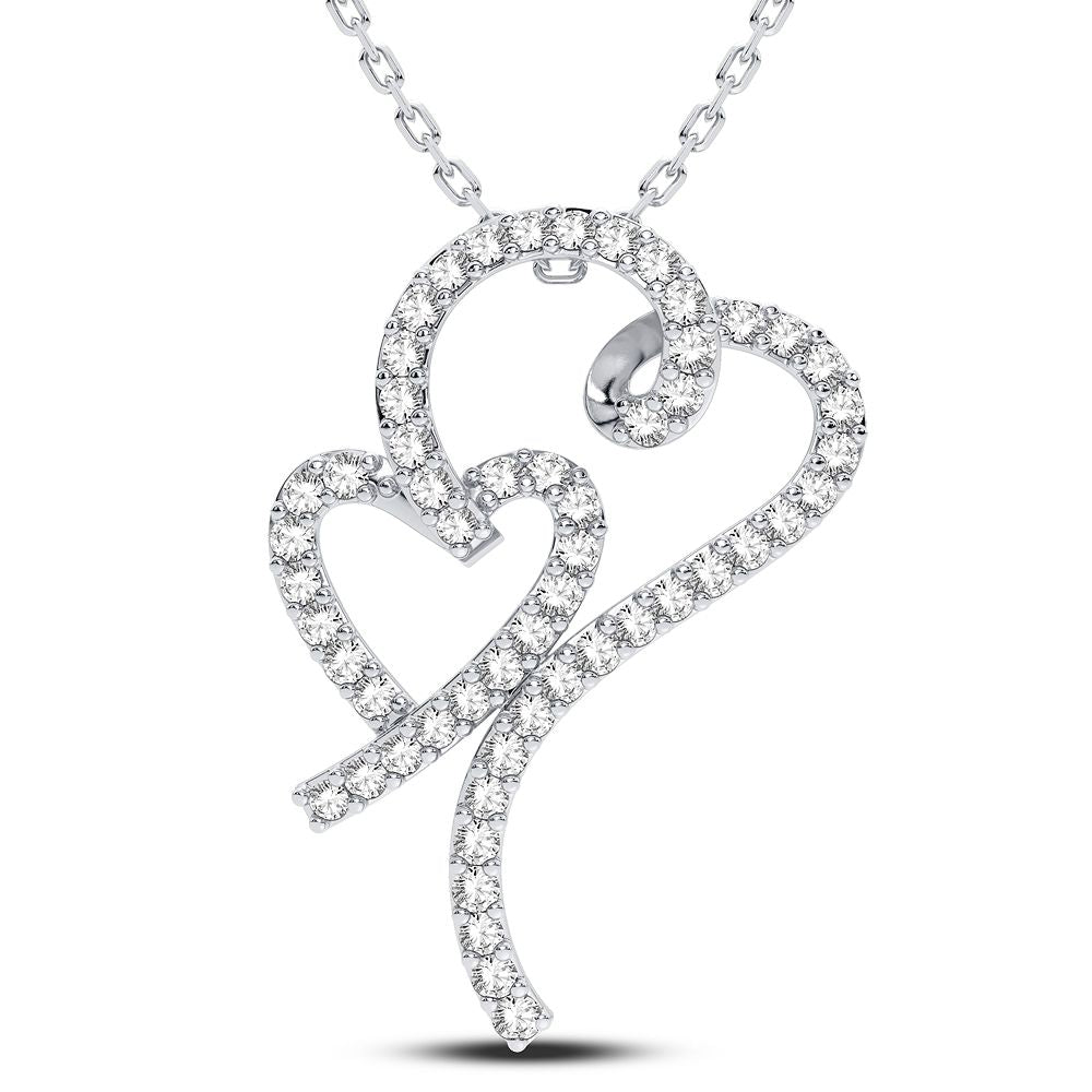 14K White Gold 0.25CT Diamond Pendant