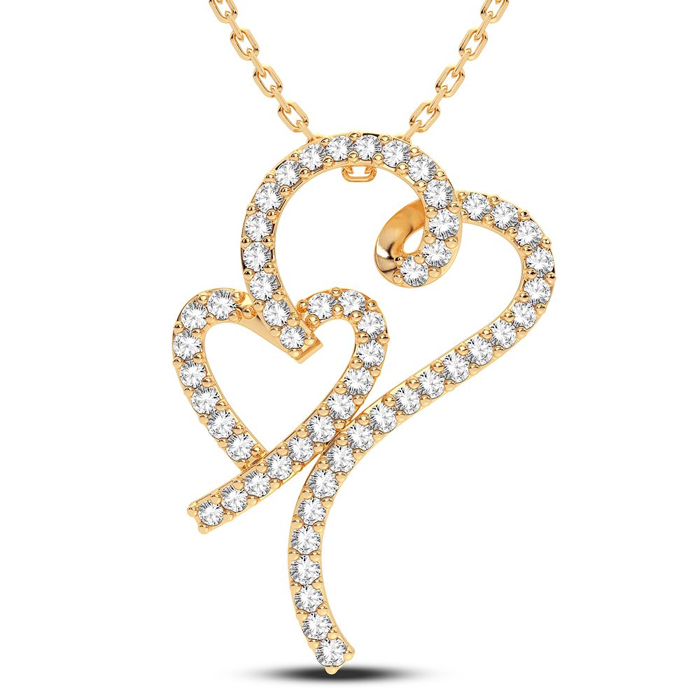 14K Yellow Gold 0.25CT Diamond Pendant