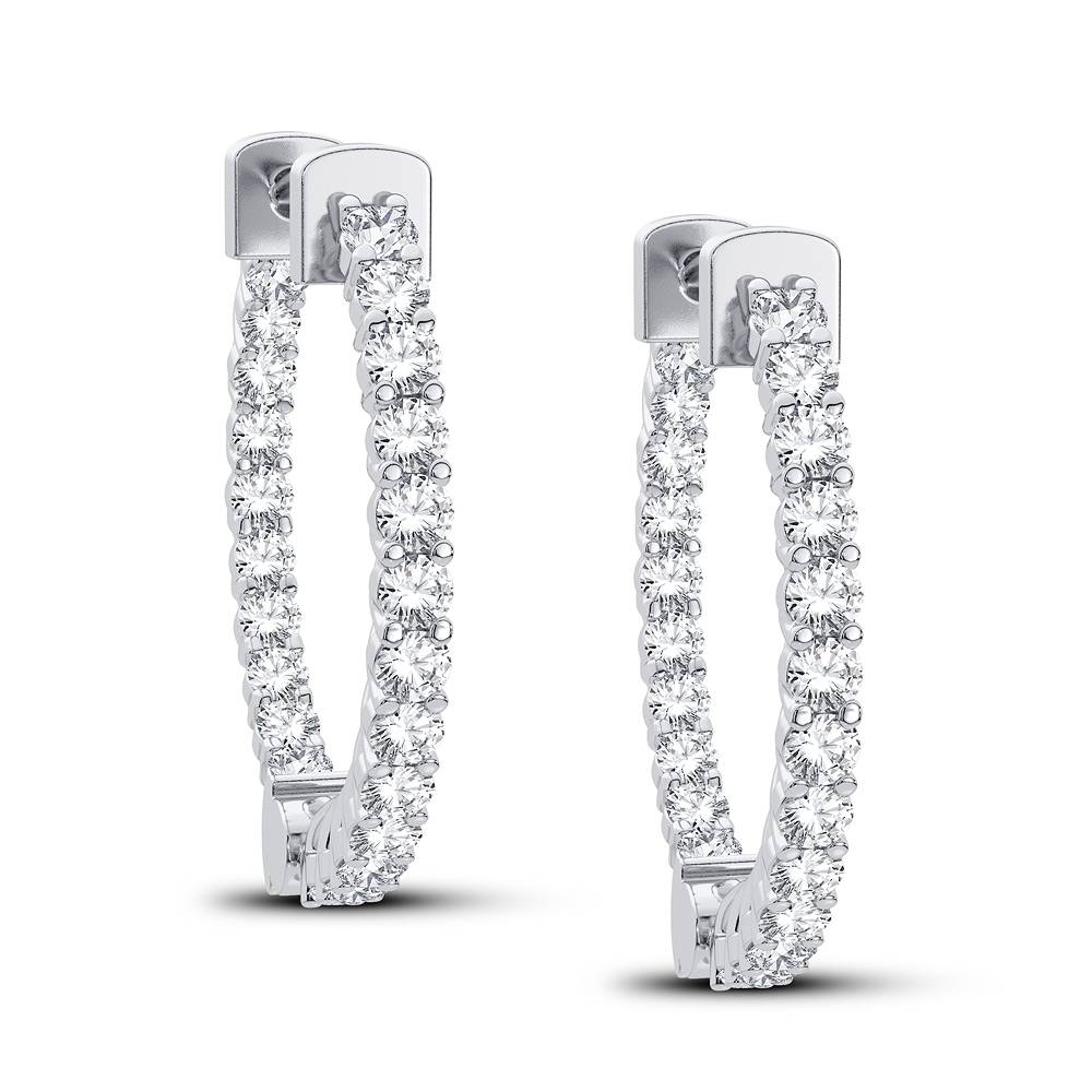 14K White Gold 0.50CT Diamond Earrings