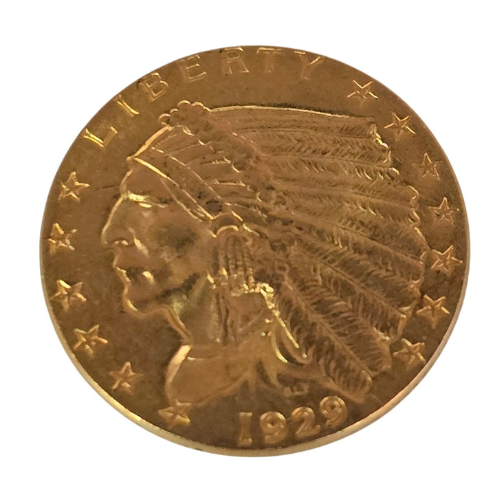 1929 $2.50 Indian Head Gold Quarter