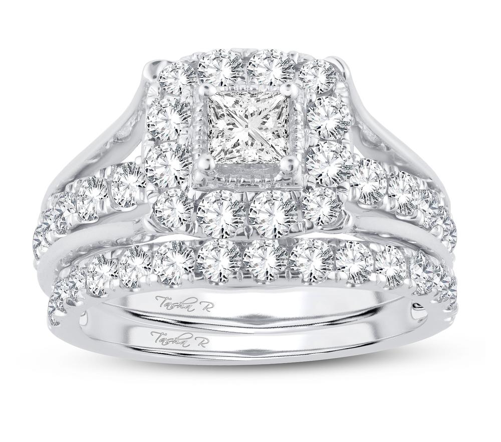 14K White Gold 2.00ct Diamond Bridal Ring