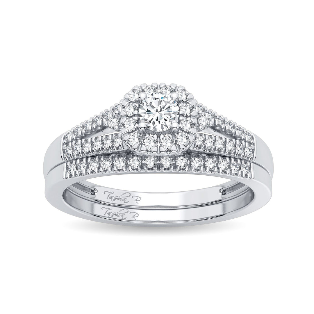 14K White Gold 0.33CT Diamond Bridal Ring