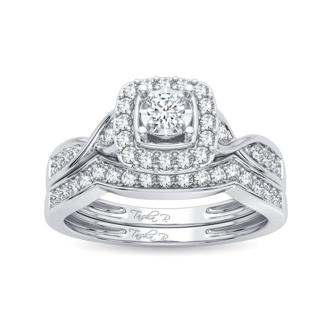 Elegant 10k White Gold 0.40CT Lab Diamond Engagement Ring