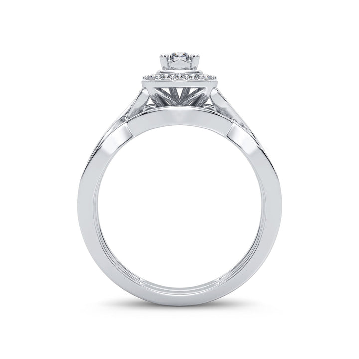Elegant 10k White Gold 0.40CT Lab Diamond Engagement Ring
